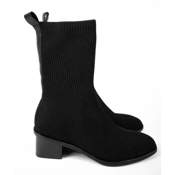 Everlane Shoes Everlane Womens Black Mid Calf Sock Boots Size 75